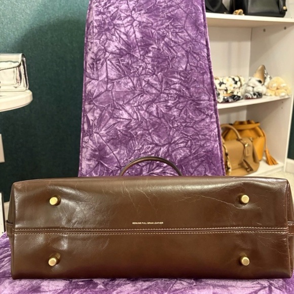 Coach Dark Brown Leather Shoulder Bag - Picture 7 of 8